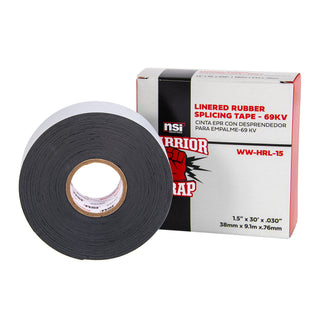 NSI WW-HRL-15 Black High-Voltage Linered Rubber Splicing Tape, 30ft by 1.5 Inch