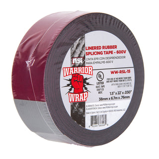 NSI WW-RSL-15 Black Linered Rubber Splicing Tape, 1.5in Wide, 22ft Long