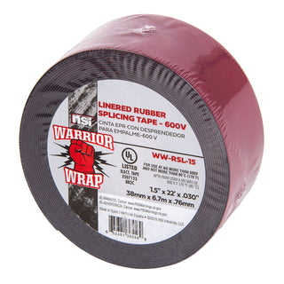 NSI WW-RSL-15 Black Linered Rubber Splicing Tape, 1.5in Wide, 22ft Long