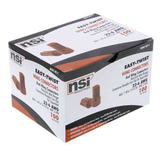 NSI WWC-N2-C Red N-Type Wire Connector with Quick-Grip Spring, 100 Carton