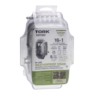 NSI XD110C TORK Turtle Extra-Duty In-Use Weatherproof Outlet Cover, Single Gang 2.75 Inch