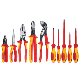 Knipex 9K 98 98 31 US 10 Pc Pliers and Screwdriver Tool Set-1000V in Hard Case