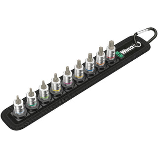 Wera Belt A 3 TORX® HF Zyklop bit socket set with holding function, 1/4" drive, 9 pieces