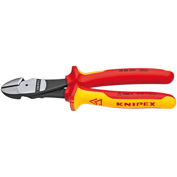 Knipex 74 08 200 US 8" High Leverage Diagonal Cutters-1000V Insulated