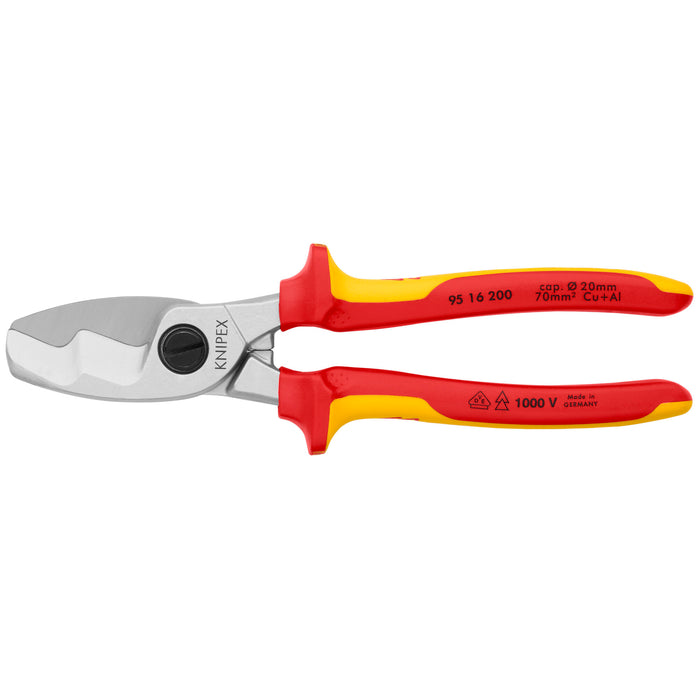 Knipex 95 16 200 8" Cable Shears-1000V Insulated
