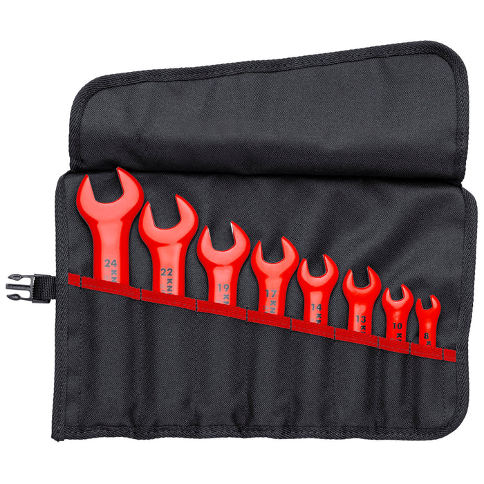 Knipex 98 99 13 S5 8 Pc Open End Wrench Set, Metric-1000V Insulated