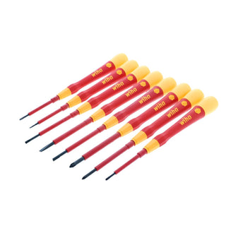 Wiha Tools 32088 Insulated Precision Slotted and Phillips Screwdriver Set, 8 Piece