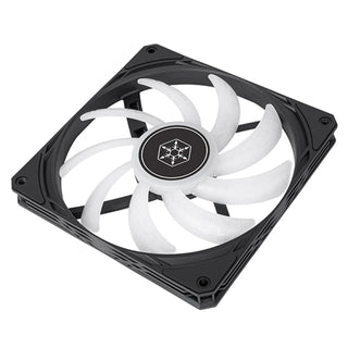 SilverStone AS140B-ARGB Air Slimmer Enhanced 140mm Slim Fan With Full-Range Pwm And Argb Lighting Effects