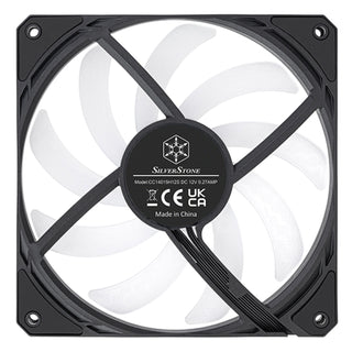 SilverStone AS140B-ARGB Air Slimmer Enhanced 140mm Slim Fan With Full-Range Pwm And Argb Lighting Effects