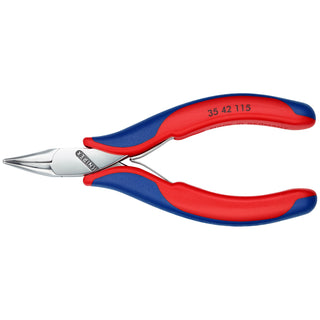 Knipex 35 42 115 4 1/2" Electronics 45° Angled Pliers-Half Round Tips