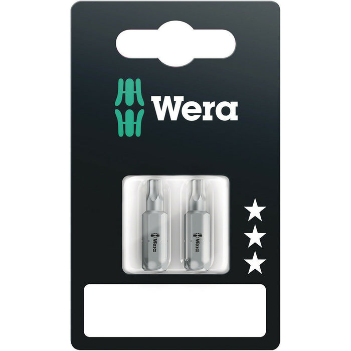 Wera 867/1 Z TORX® BO bits with bore hole SB, TX 30 x 25 mm, 2 pieces