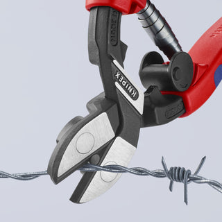 Knipex 71 22 200 T BKA 8" CoBolt® High Leverage 20° Angled Compact Bolt Cutters-Tethered Attachment