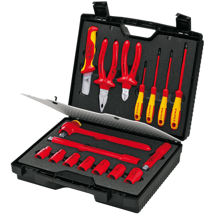 Knipex 98 99 11 17 Pc Compact Tool Set with Case-1000V Insulated