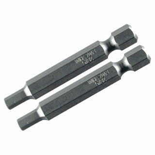 Wiha Tools 74383 1/8" x 50mm Hex Power Bit, 2 Pack