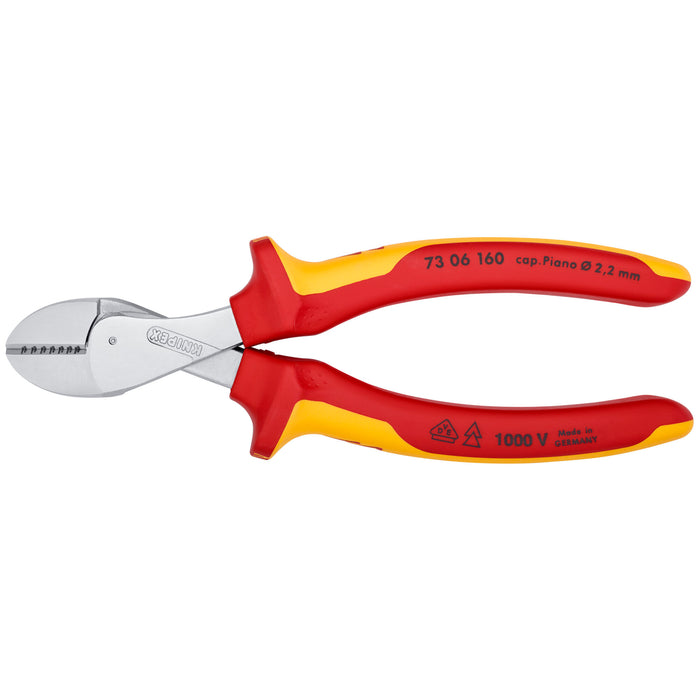 Knipex 73 06 160 6 1/4" X-Cut® Compact Diagonal Cutters-1000V Insulated