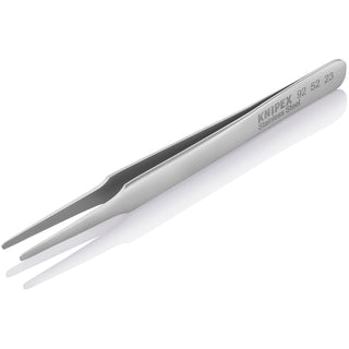 Knipex 92 52 23 4 1/2" Stainless Steel Gripping Tweezers-Blunt Tips