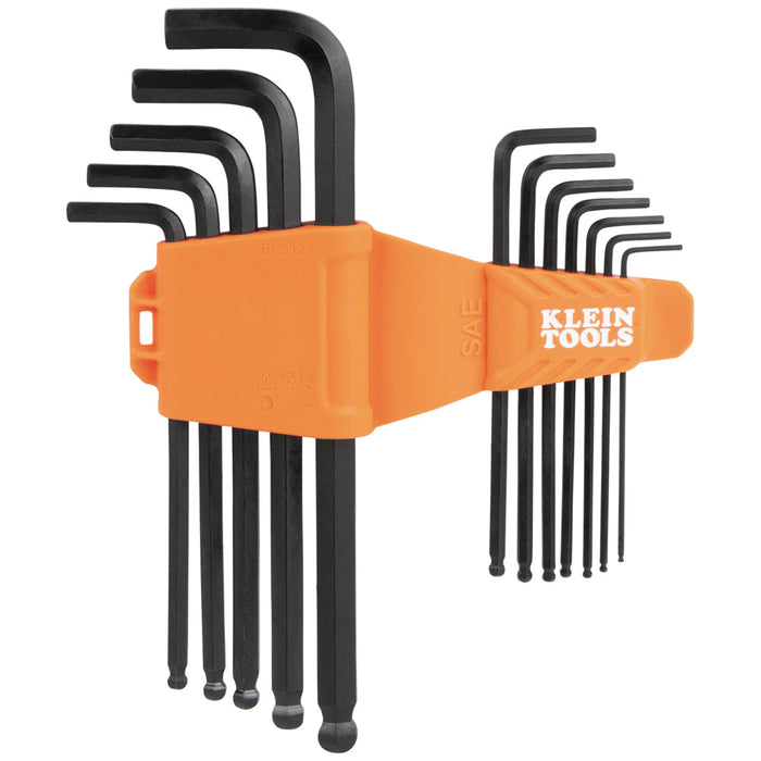 Klein Tools BLS22 Long Ball End Hex Key Set, SAE and Metric, 22 Pc.