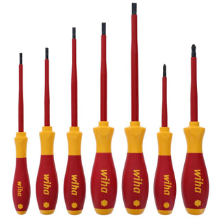 Wiha Tools 32195 Insulated SlimLine Slotted / Phillips Screwdriver Set, 7 Pc.