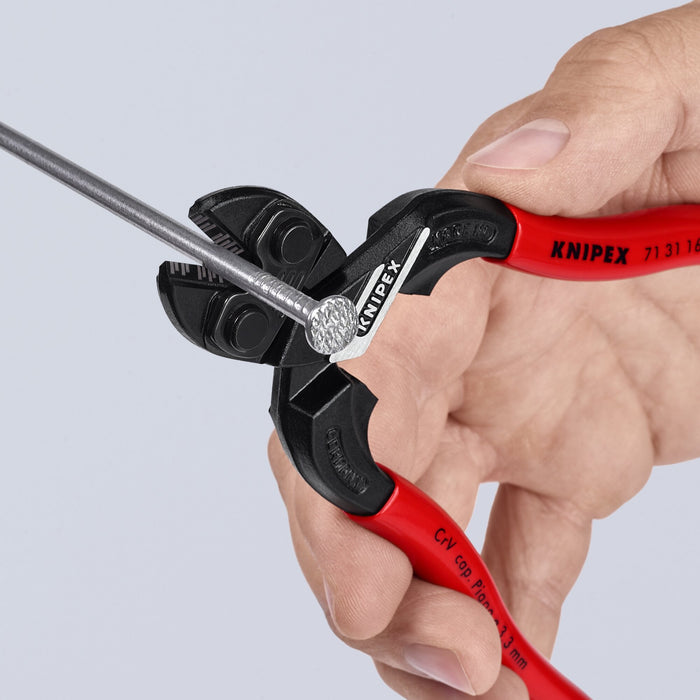 Knipex 71 31 160 6 1/4" CoBolt® S Compact Bolt Cutters-Notched Blade