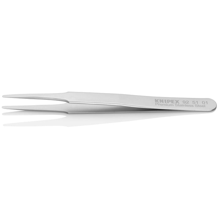 Knipex 92 51 01 4 3/4" Premium Stainless Steel Gripping Tweezers-Blunt Tips