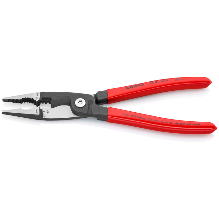 Knipex 13 81 200 8" 6-in-1 Electrical Installation Pliers-Metric Wire