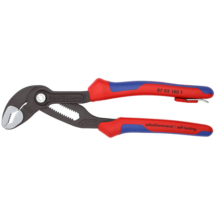 Knipex 87 02 180 T BKA 7 1/4" Cobra® Water Pump Pliers-Tethered Attachment