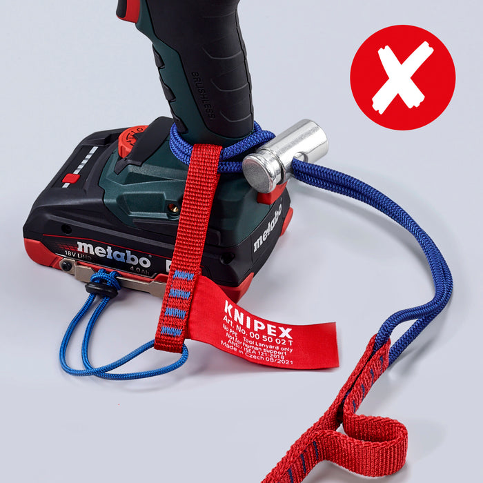 Knipex 00 50 12 T BKA 38" Tool Tethering Lanyard with Captive Eye Carabiner up to 13 lbs.