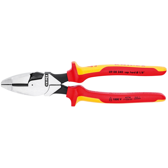 Knipex 09 08 240 US 9 1/2" High Leverage Lineman's Pliers New England Head-1000V Insulated