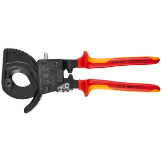 Knipex 95 36 250 SBA 10" Ratcheting Cable Cutters-1000V Insulated