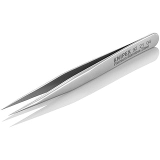 Knipex 92 21 04 3 1/2" Premium Stainless Steel Gripping Tweezers-Needle-Point Tips