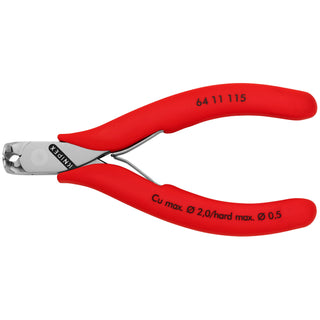 Knipex 64 11 115 4 1/2" Electronics End Cutting Nippers