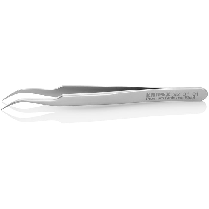 Knipex 92 31 01 4 3/4" Premium Stainless Steel Gripping Tweezers-45°Angled-Needle-Point Tips