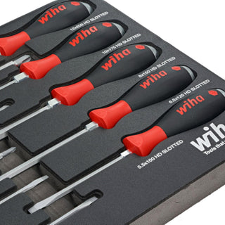 Wiha Tools 53180 Extra Heavy Duty SoftFinish Cushion Grip Driver Tray Set 10 Piece