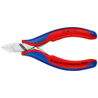 Knipex 77 42 115 4 1/2" Electronics Diagonal Cutters