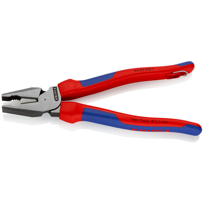 Knipex 02 02 225 T BKA 9" High Leverage Combination Pliers-Tethered Attachment