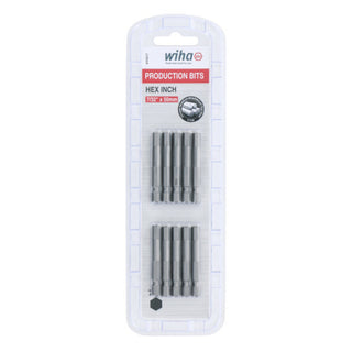 Wiha Tools 74317 Hex Inch Power Bit, 7/32" x 50 mm, 10 Pk.