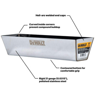 Dewalt DXTT-3-173 8/10/12 in. Stainless Steel Taping Knife Set with 16 in. Mud Pan