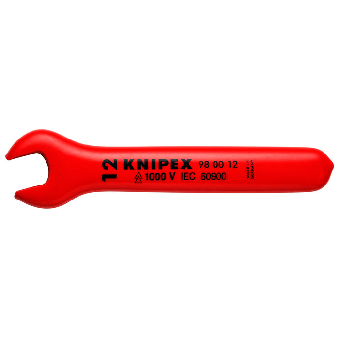 Knipex 98 00 12 5" Open End Wrench-1000V Insulated, 12 mm