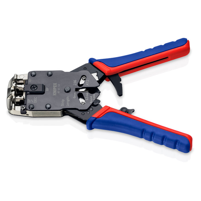 Knipex 97 51 12 8 1/4" Crimping Pliers-For 4, 6 and 8 Pole Western Plug Type
