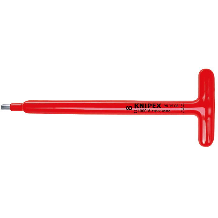 Knipex 98 15 08 10 1/2" T-Handle for Hexagon Socket Screws-1000V Insulated