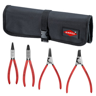 Knipex 00 19 56 4 Pc Snap Ring Pliers Set in Tool Roll