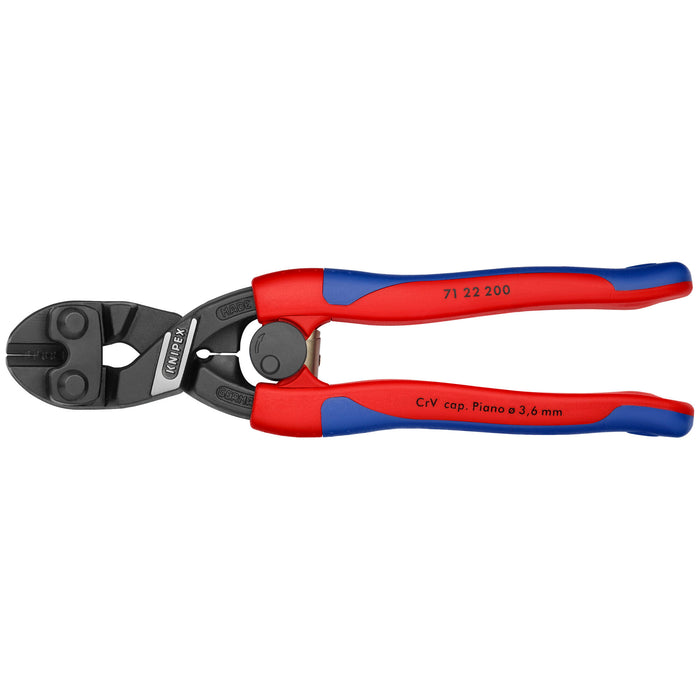 Knipex 71 22 200 SBA 8" CoBolt® High Leverage 20° Angled Compact Bolt Cutters