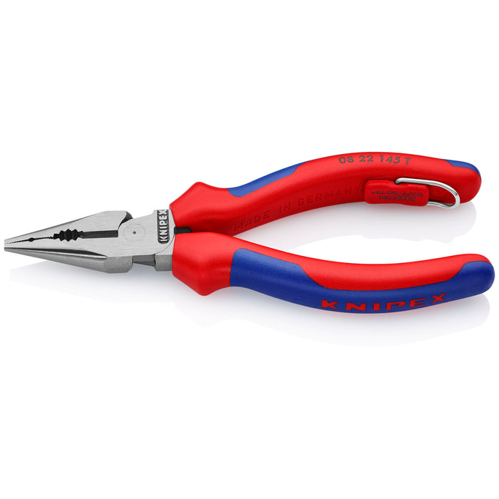 Knipex 08 22 145 T BKA 5 3/4" Needle-Nose Combination Pliers-Tethered Attachment