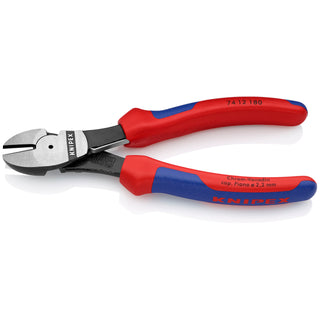 Knipex 74 12 180 7 1/4" High Leverage Diagonal Cutters-Spring