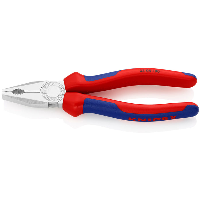 Knipex 03 05 180 7 1/4" Combination Pliers Chrome Plated
