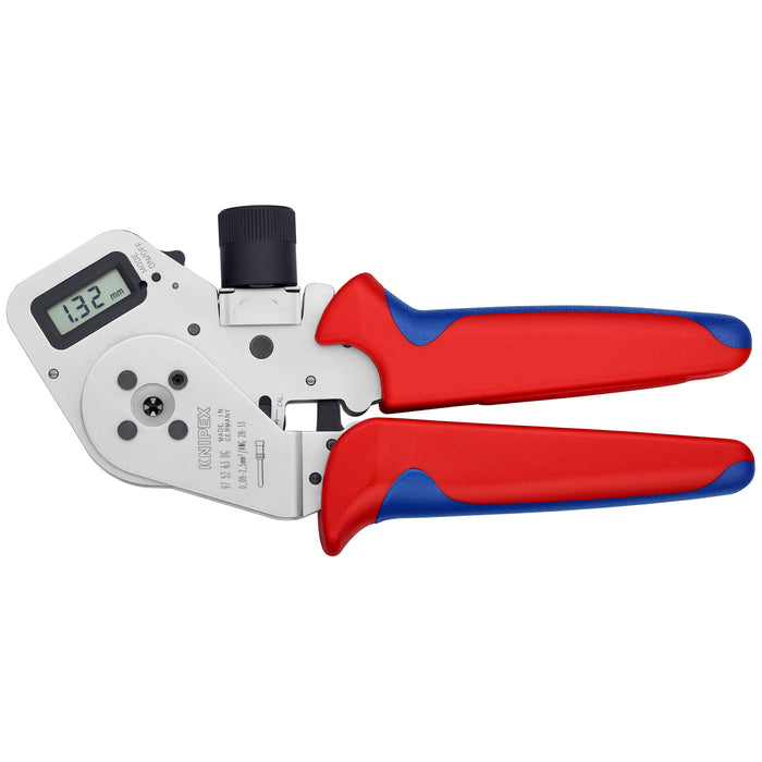 Knipex 97 52 63 DG 10 1/4" Digital Crimping Pliers - Four-Mandrel For Turned Contacts