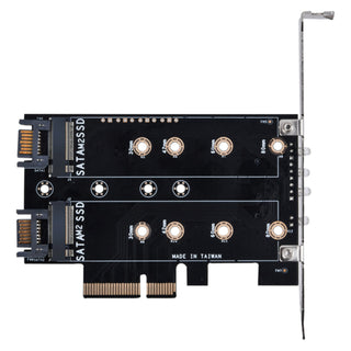 SilverStone ECM27 1-Slot NVMe and 2-Slot SATA M.2 SSD to PCI-E x4 Adapter Card