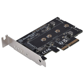 SilverStone ECM27 1-Slot NVMe and 2-Slot SATA M.2 SSD to PCI-E x4 Adapter Card