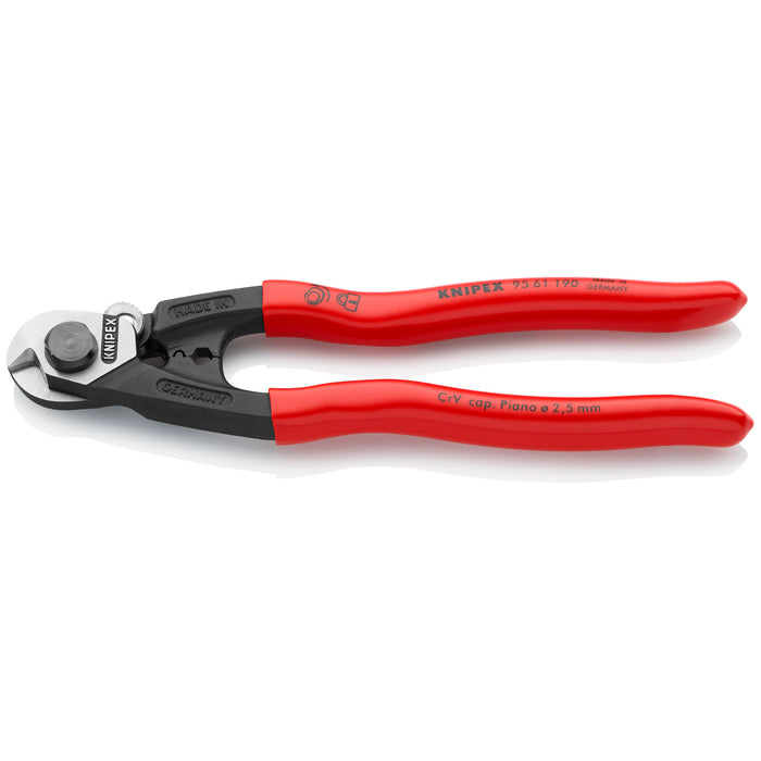 Knipex 95 61 190 7 1/2" Wire Rope Shears