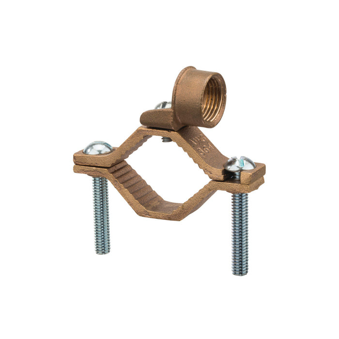 NSI EG-6 Bronze Ground Clamp for Rigid Conduit 1-1/4″ to 2″ Pipe, 1/2″ Hub